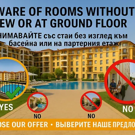 Lilou - 3 Pools, Spa, Gym, Playgrounds * Sunny Beach